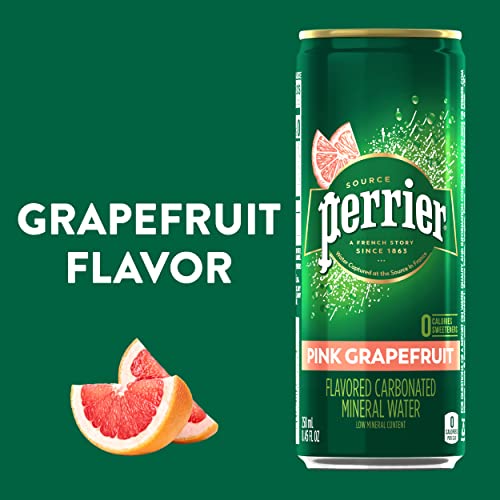 Perrier Pink Grapefruit Flavored Carbonated Mineral Water, 8.45