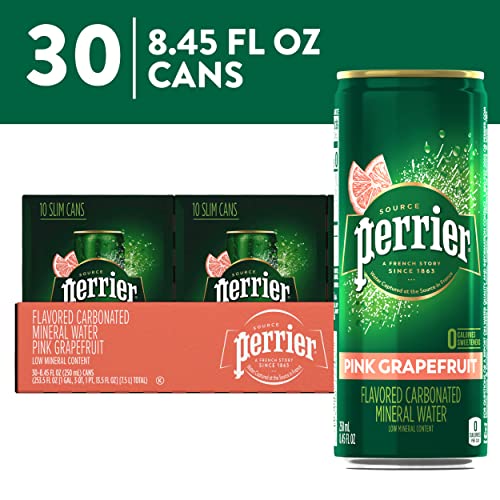 Perrier Pink Grapefruit Flavored Carbonated Mineral Water, 8.45