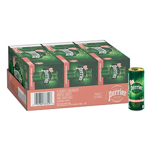Perrier Pink Grapefruit Flavored Carbonated Mineral Water, 8.45