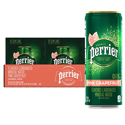 Perrier Pink Grapefruit Flavored Carbonated Mineral Water, 8.45