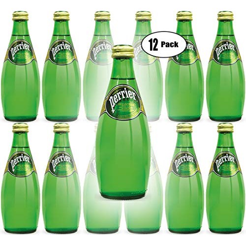 Perrier Sparkling Natural Mineral Water, 11 Oz Glass Bottle Pac...