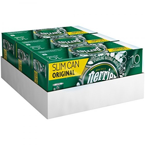 Perrier Sparkling Natural Mineral Water, Original, 8.45 Ounce P...