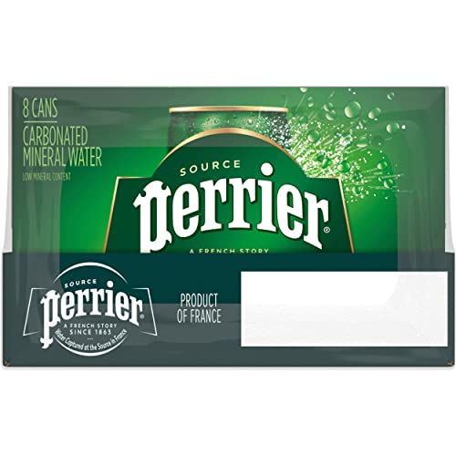 Perrier Sparkling Water, 11.15 Fl Oz Cans, 8 count Pack of 3