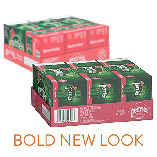 Perrier Watermelon Flavored Carbonated Mineral Water, 8.45 Fl Oz