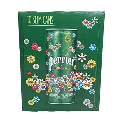 Perrier x murakami 10 slim cans special edition packaging
