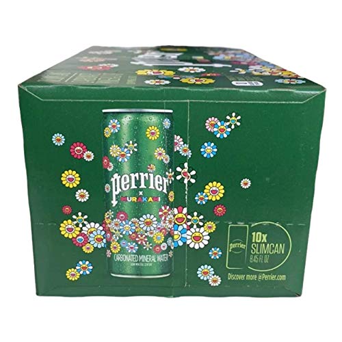 Perrier x murakami 10 slim cans special edition packaging