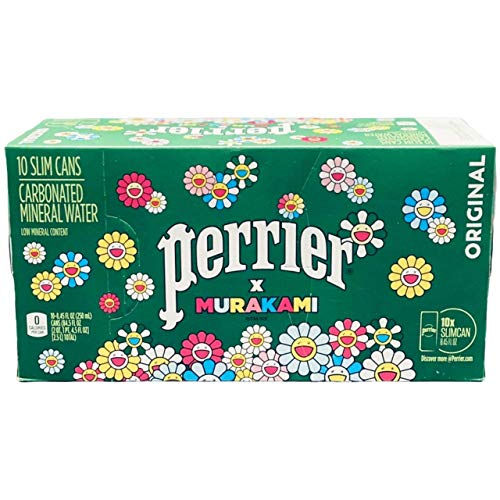 Perrier x murakami 10 slim cans special edition packaging