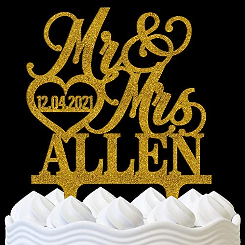Personalized Wedding Cake Topper Wedding Cake Decoration Elegant