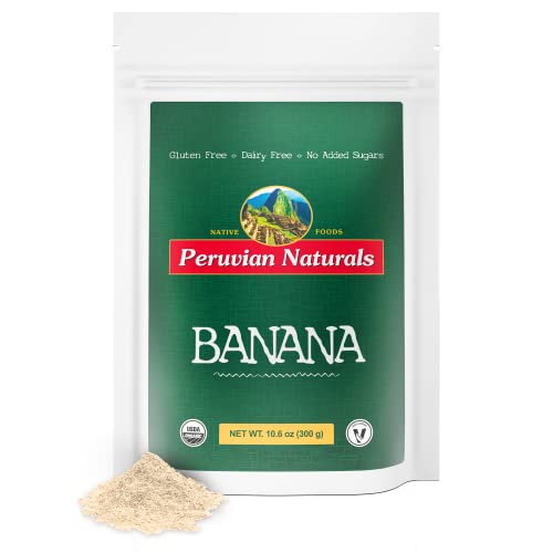Peruvian Naturals Organic Banana Powder 300G 10.6 Oz, Raw, Veg