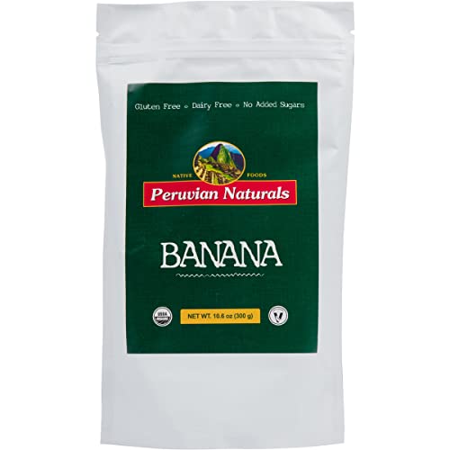 Peruvian Naturals Organic Banana Powder 300G 10.6 Oz, Raw, Veg