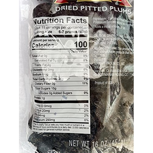 California Grown Dried Pitted Plums Prunes, 2 Bags1Lb each 2Lb...