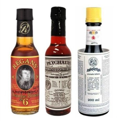 Bitters Triple Play Variety 3-Pack: Angostura, Peychauds And R