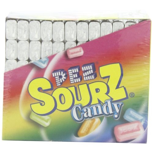 Pez Sourz Candy Refills, 6-Count Packages Pack Of 12