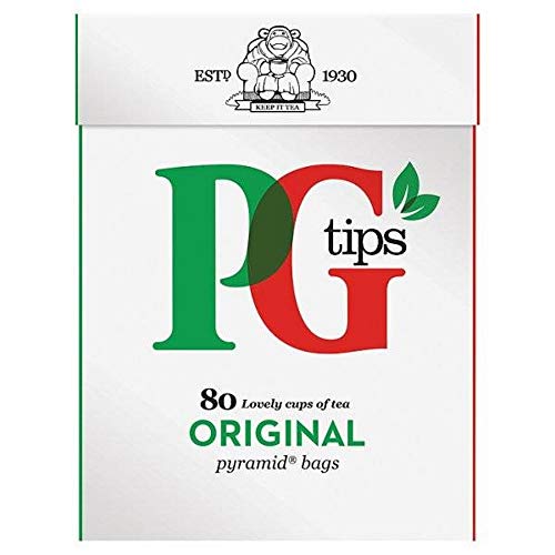 Pg Tips Black Tea, 80 Count Box 80Pyramid Tea Bagspack Of 3