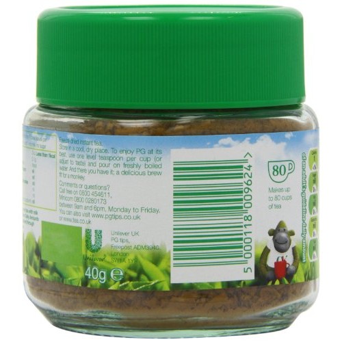Pg Tips Pure Instant Tea Granules 40 G Pack Of 4