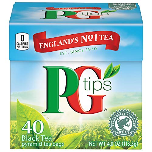 Pg Tips Premium Black Tea, Black Tea Pyramid Bags, 40 Ct
