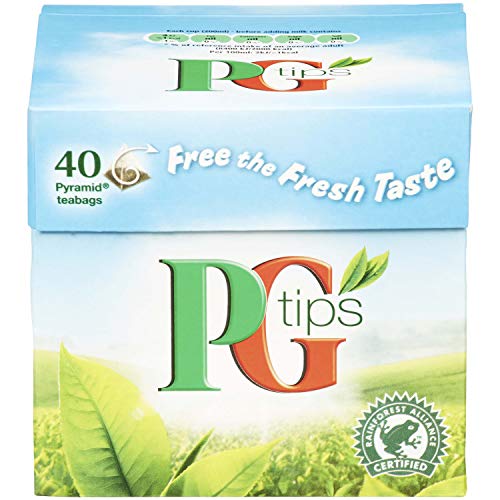 Pg Tips Premium Black Tea, Black Tea Pyramid Bags, 40 Ct