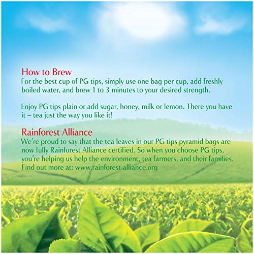 Pg Tips Premium Black Tea, Black Tea Pyramid Bags, 40 Ct