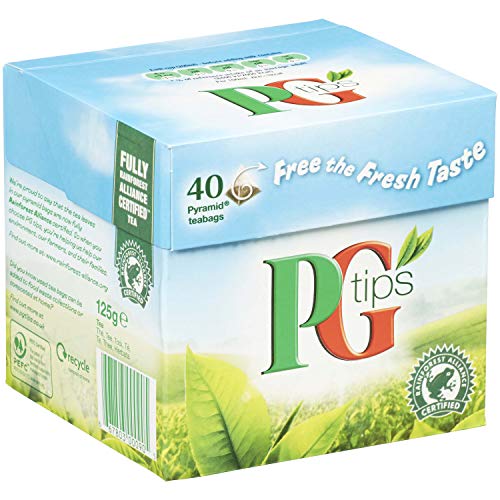 Pg Tips Premium Black Tea, Black Tea Pyramid Bags, 40 Ct
