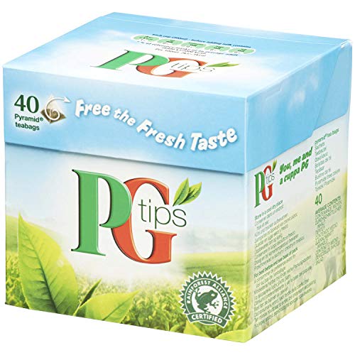 Pg Tips Premium Black Tea, Black Tea Pyramid Bags, 40 Ct