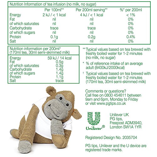 Pg Tips Premium Black Tea, Black Tea Pyramid Bags, 40 Ct