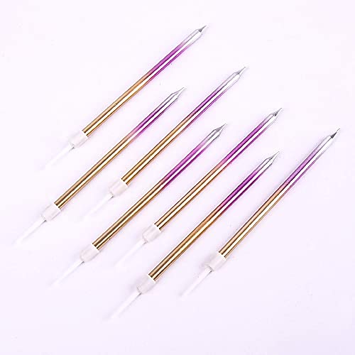 Phd Cake 24-Count Multicolor Long Thin Birthday Candles For Cake