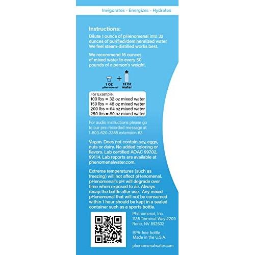 Phenomenal Alkaline Water Concentrate, Makes 8 Gallons of 11pH+ ...