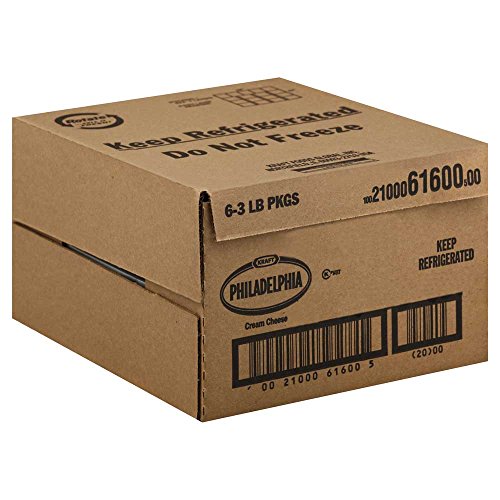 Kraft Philadelphia Original Cream Cheese Loaf, 3 Pound -- 6 Per