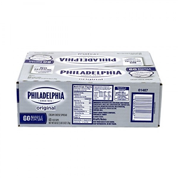 Kraft Philadelphia Original Cream Cheese Pouches 50 Pack