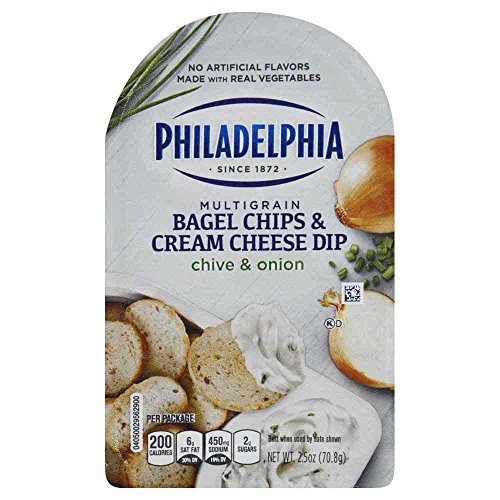 Philadelphia Chive Onion Bagel Chips and Cream Cheese Dip, 2.5 O...