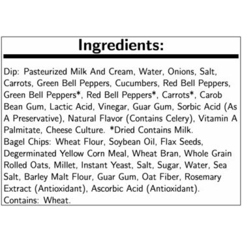 Philadelphia Garden Vegetable Bagel Chips and Cream Cheese Dip, ...