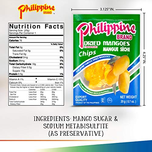 Philippine Brand Dried Mangoes Fruit Snacks {12 Pack} All Natura