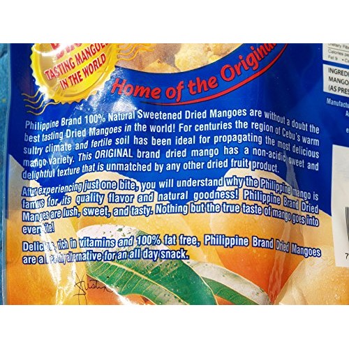 Philippine Brand Naturally Delicious Dried Mangoes Tree Ripened