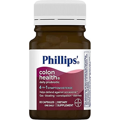 Phillips’ Colon Health Daily Probiotic Capsules, 4-in-1 Symptom ...