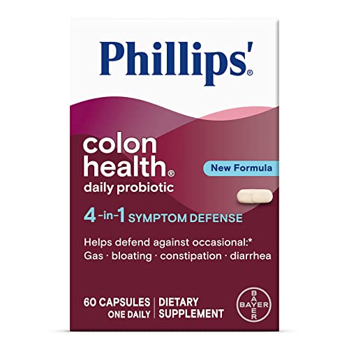 Phillips’ Colon Health Daily Probiotic Capsules, 4-in-1 Symptom ...
