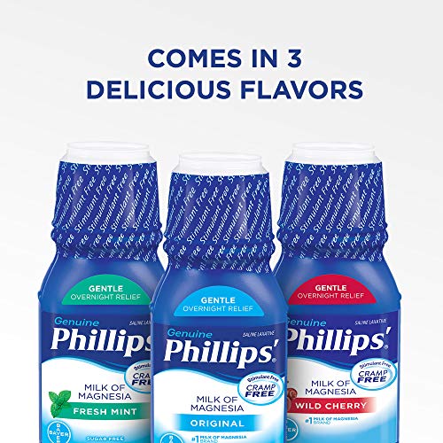 Phillips Milk Of Magnesia Liquid Laxative, Wild Cherry, Cramp