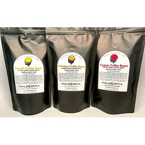 Barrel Aged Coffee Whiskey, Tequila &Amp; Cognac Flavors, 8 Oz Each