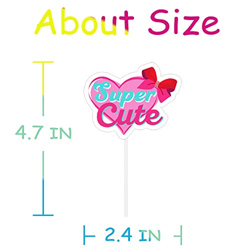 24 Jojo Cupcake Toppers Birthday Party Cake Decorations - Unicor