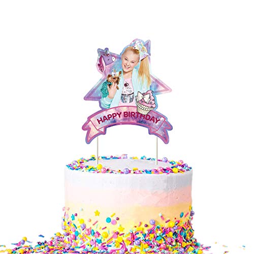 Jojo Unicorn Bow Cake Topper Birthday Party Decoration Toppers -
