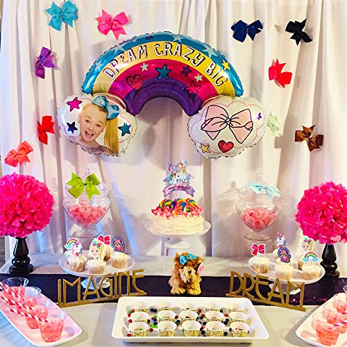 Jojo Unicorn Bow Cake Topper Birthday Party Decoration Toppers -