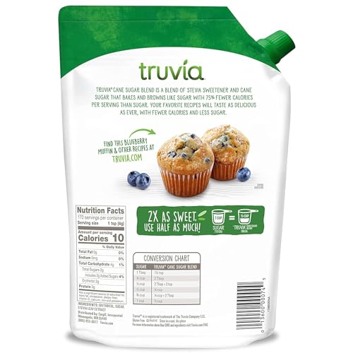Truvia Cane Blend Sugar - 3 total lbs. - Stevia Sugar Substitute...