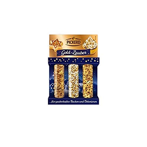 Pickerd Of Germany Gold Cookie/Muffin/Cake Pop Deccoration 3 Can