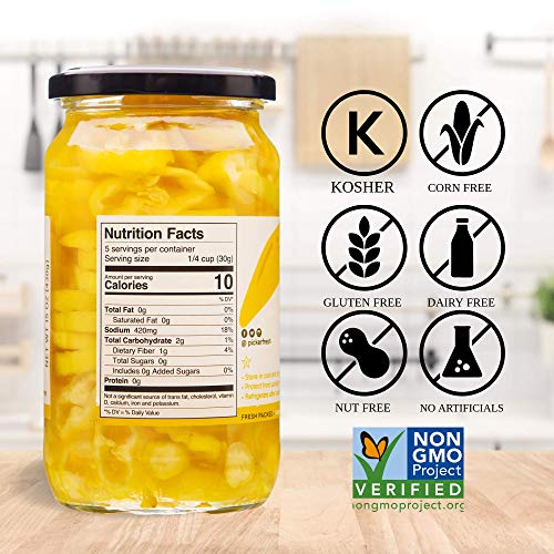 Pickerfresh Banana Peppers | Deli-Sliced Pepper Rings | Mild Del