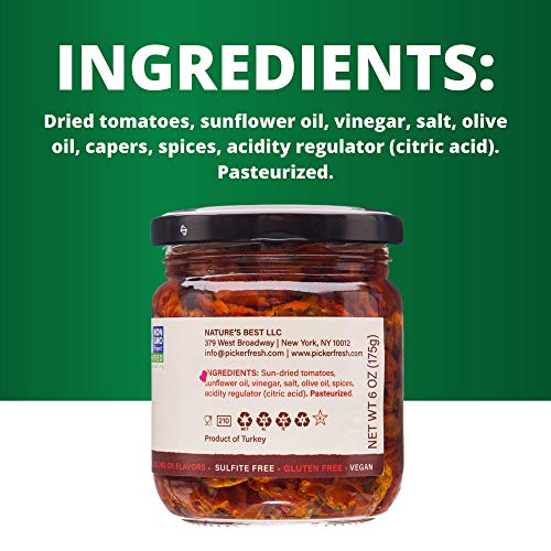 Pickerfresh Julienne Cut Sun-Dried Tomatoes In Oil With Herbs |