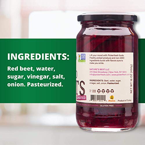 Pickerfresh Pickled Beets - Crinkle Cut Sliced Beetroot - Simple