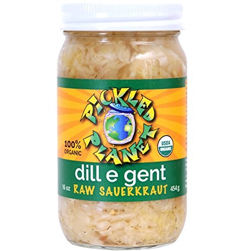 Organic Raw Sauerkraut, Dill E Gent Variety, 16 Oz Glass Jar