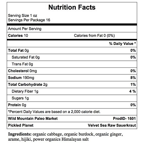 Pickled Planet Organic Sea Vegetable Sauerkraut, 16 Oz