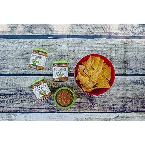 Picklesmash Pickle Salsa - Medium - 3 Pack - Sugar Free Salsa, T