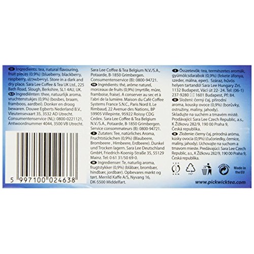 Pickwick Forest Fruit 20 Tea Bags Per Pack, Pack Of 6