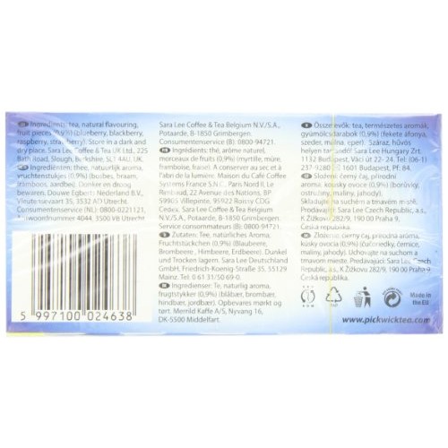 Pickwick Forest Fruit 20 Tea Bags Per Pack, Pack Of 6